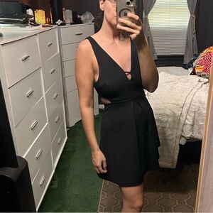 Express Black Backless Dress